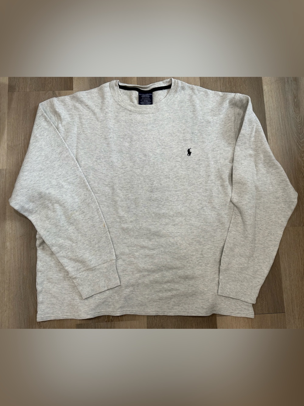 Polo by Ralph Lauren Light Gray Waffle Crewneck Pajama Top XXL